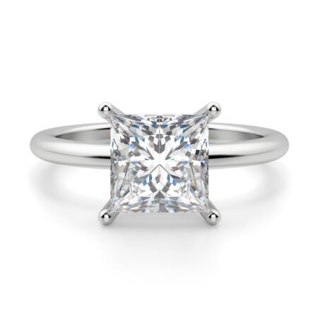 Basket Set Classic Princess Cut Engagement Ring