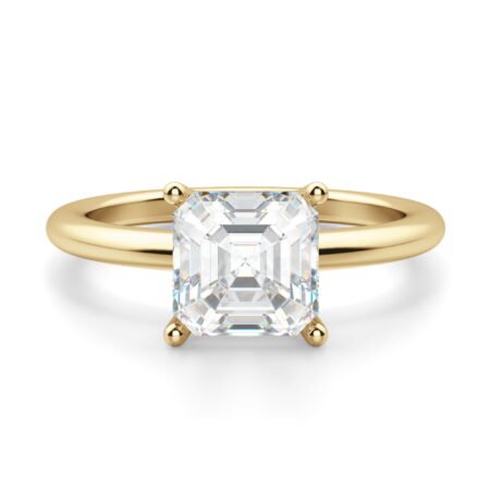 Basket Set Classic Asscher Cut Engagement Ring
