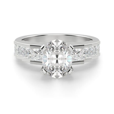 Cinderella Staircase Oval Cut Engagement Ring