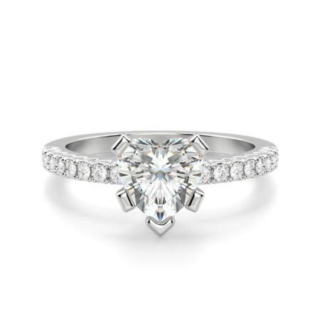 Angelix Heart Cut Engagement Ring