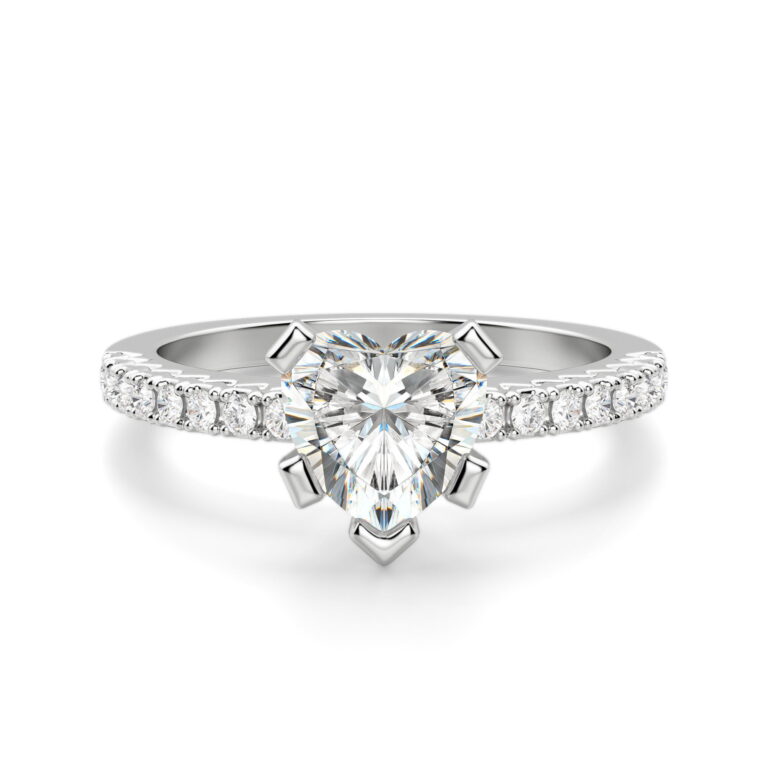 Angelix Heart Cut Engagement Ring