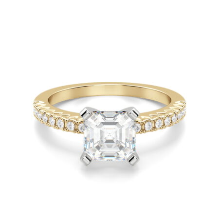 Angelix Asscher Cut Engagement Ring