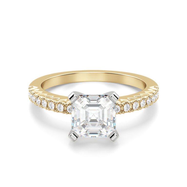 Angelix Asscher Cut Engagement Ring