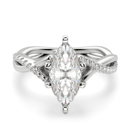 Twisted Accented Marquise