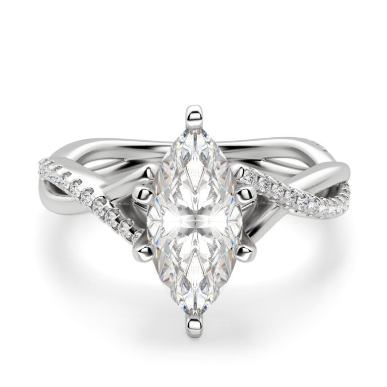 Twisted Accented Marquise