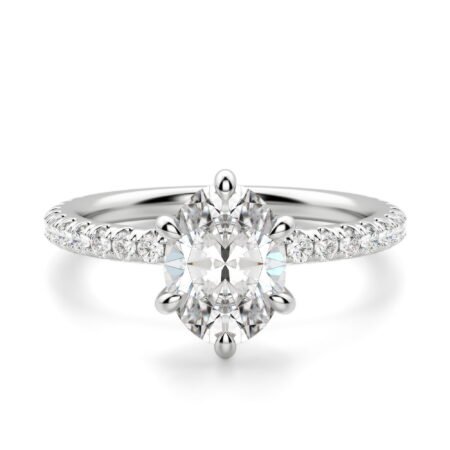 Arezzo Accented Oval Cut Engagement Ring