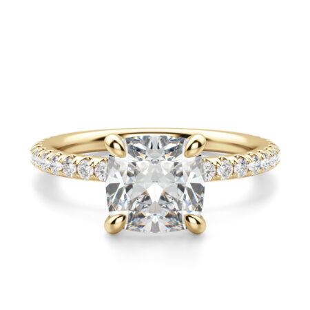 Arezzo Accented Cushion Cut Engagement Ring