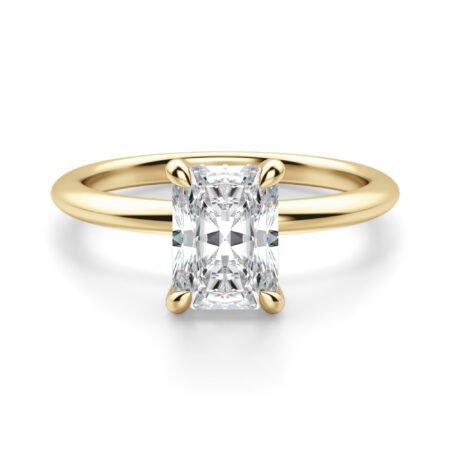 Hidden Halo Classic Radiant Cut Engagement Ring