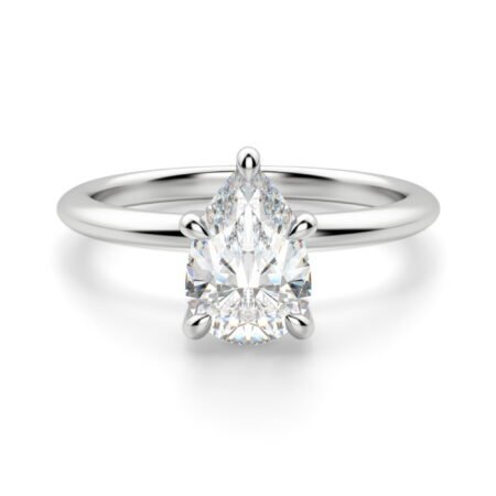 Hidden Halo Classic Pear Cut Engagement Ring