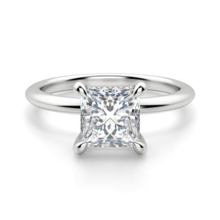 Hidden Halo Classic Princess Cut Engagement Ring