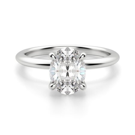 Hidden Halo Classic Oval Cut Engagement Ring