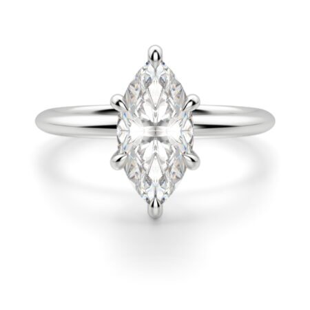 Hidden Halo Classic Marquise Cut Engagement Ring