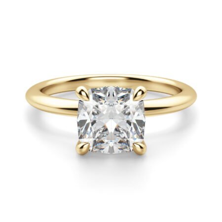 Hidden Halo Classic Cushion Cut Engagement Ring