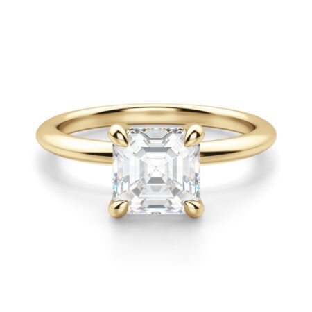 Hidden Halo Classic Asscher Cut Engagement Ring