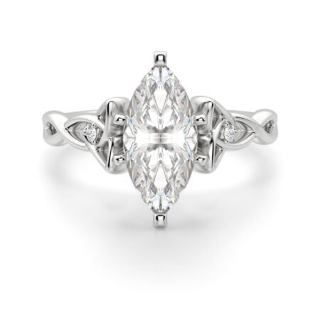 Celtic Knot Marquise Cut Engagement Ring