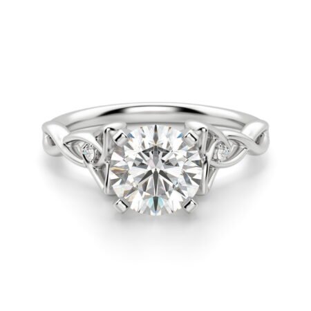 Celtic Knot Round Cut Engagement Ring
