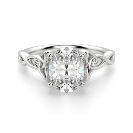 Celtic Knot Oval Cut Engagement Ring