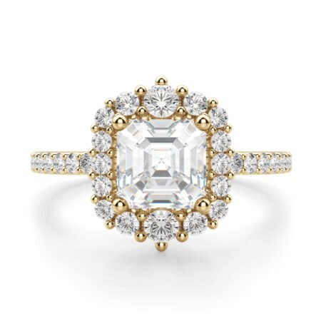 Barcelona Asscher Cut Engagement Ring
