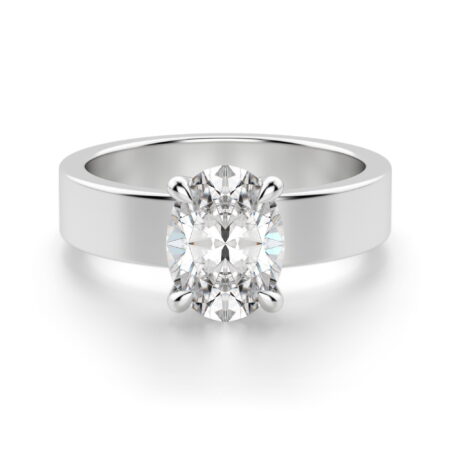 Basket Set Bold Oval Cut Engagement Ring