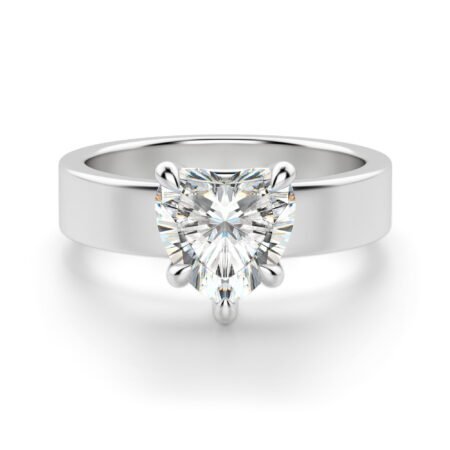 Basket Set Bold Heart Cut Engagement Ring