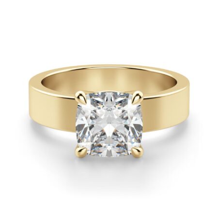 Basket Set Bold Cushion Cut Engagement Ring