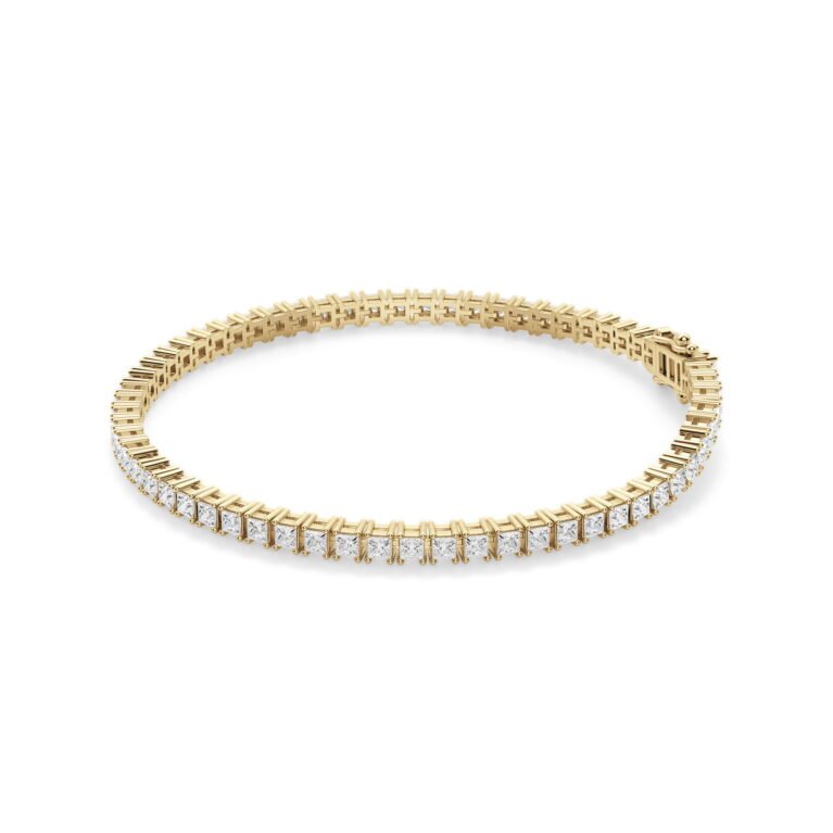 4 Prong Princess Cut Tennis Bracelet 5.00 tcw