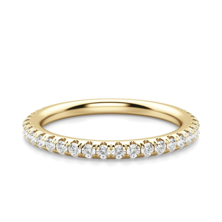 Arezzo Accented Wedding Band 14K Yellow Gold