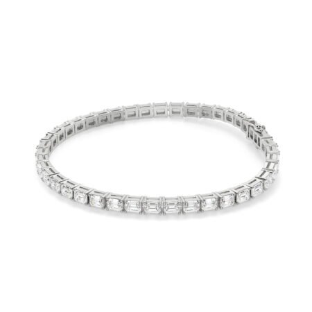 4 Prong Emerald Cut Tennis Bracelet