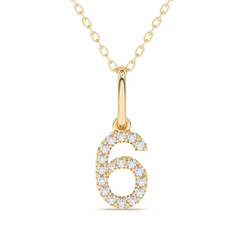 "6" Number Pendant