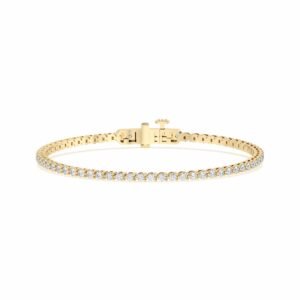 3 Prong Round Cut Tennis Bracelet 3.00 tcw