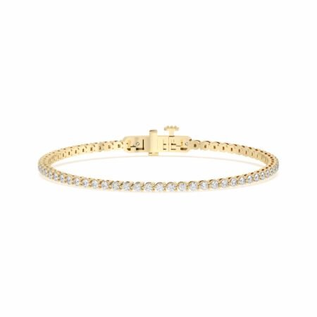 3 Prong Round Cut Tennis Bracelet 3.00 tcw