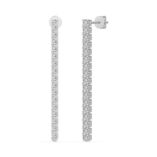 Round Cut Dangle Earrings 1.00 ct