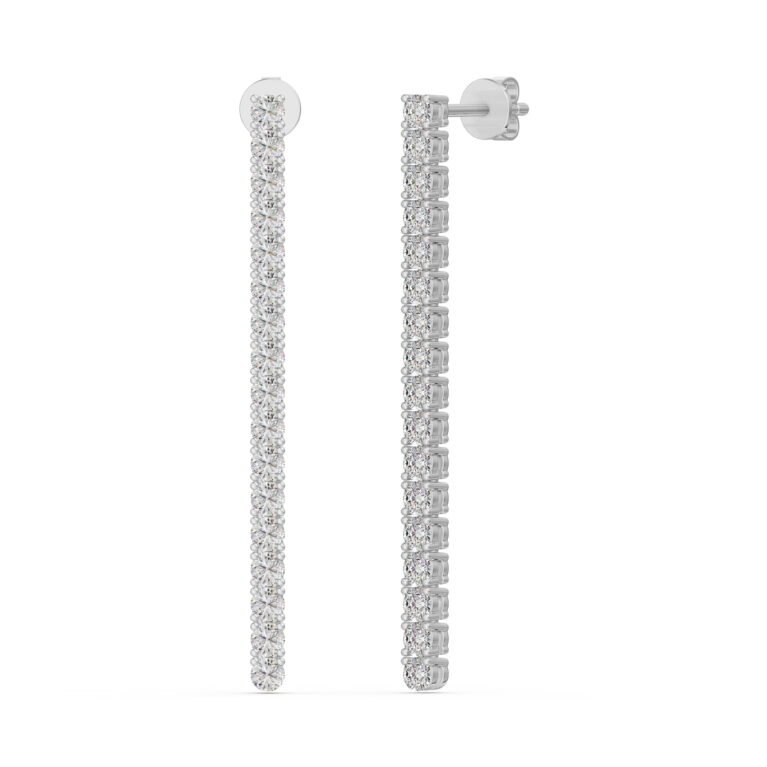 Round Cut Dangle Earrings 1.00 ct