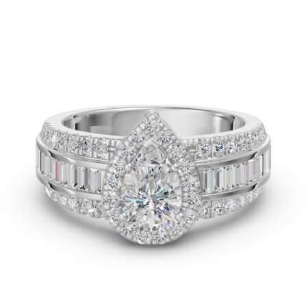 Pear Cut Halo