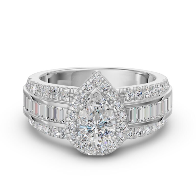 Pear Cut Halo