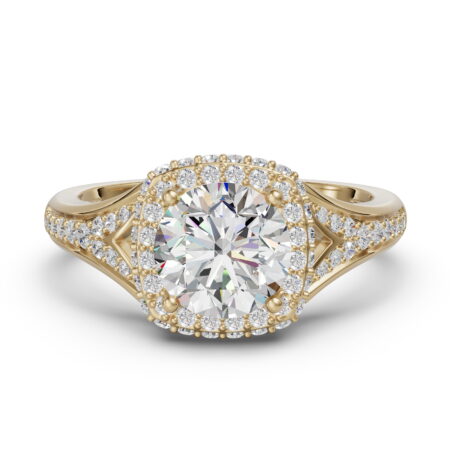 Accented Halo Engagement Ring 1.00 ct