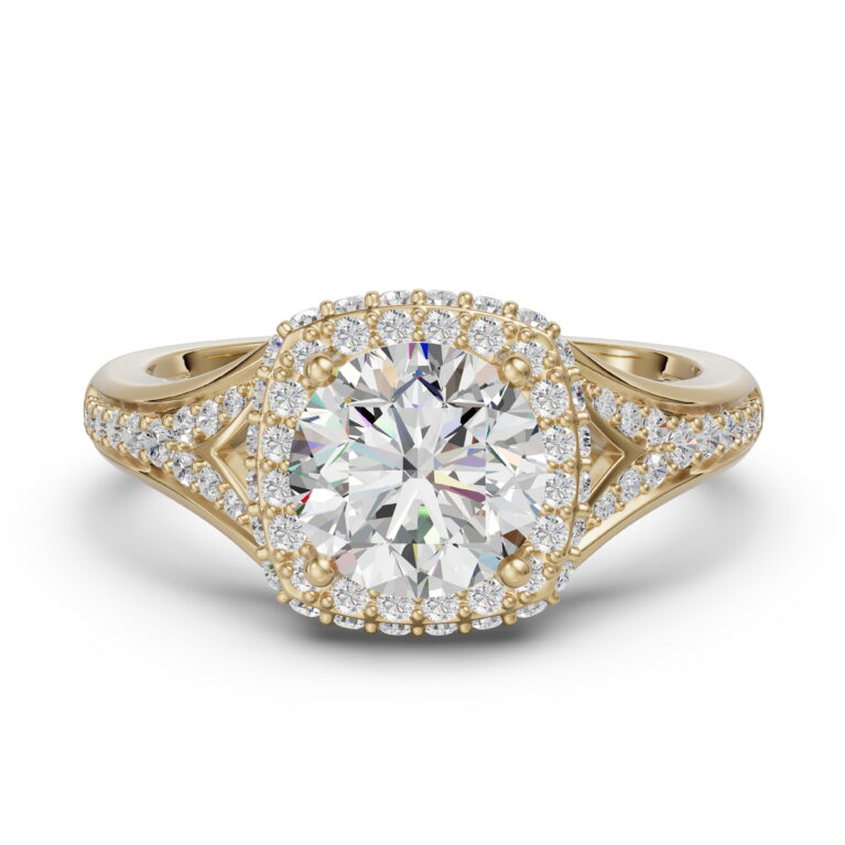 Accented Halo Engagement Ring 1.00 ct