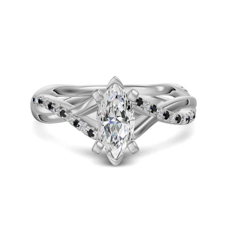 Twisted Accented Marquise