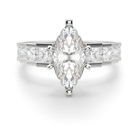 Cinderella Staircase Marquise Cut Engagement Ring