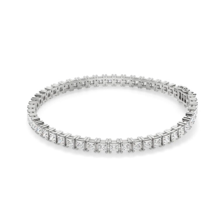 4 Prong Princess Cut Tennis Bracelet 9.00 tcw Moissanite