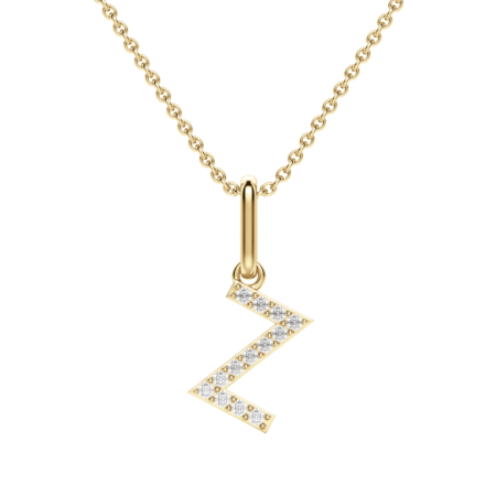 "Z" Initial Pendant 14K Yellow Gold