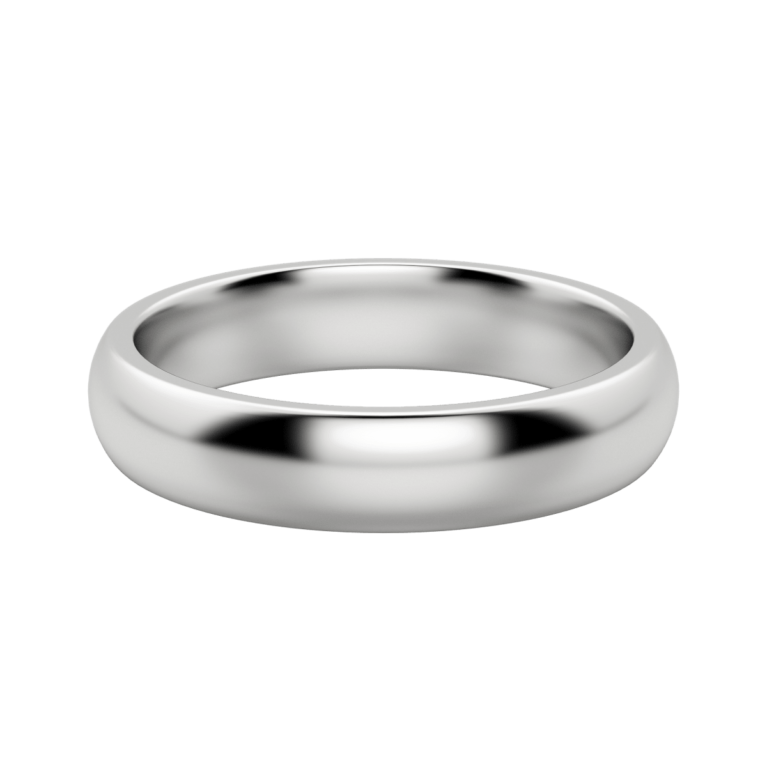 Classic Comfort Band 4 MM 14K White Gold