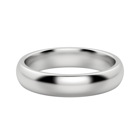 Classic Comfort Band 4 MM 14K White Gold Size 7.5