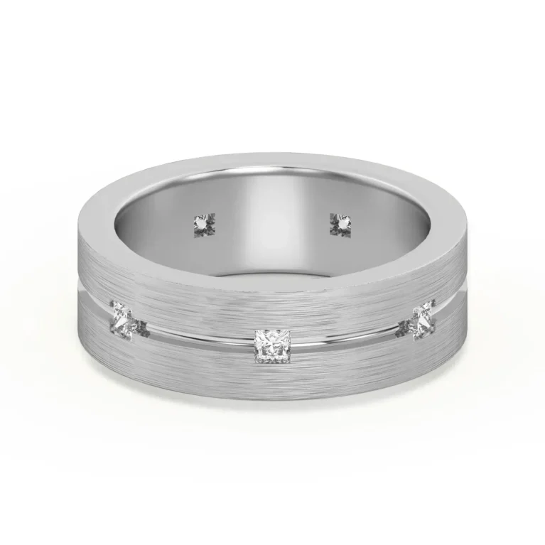 Princess Flushed Set Wedding Band