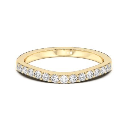 Curved Accented Wedding Band