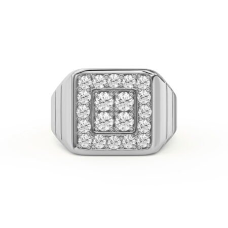 Men's Rounded Square Shaped Classic Comfort Fit Ring