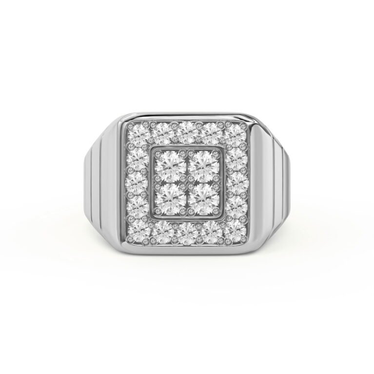 Men's Rounded Square Shaped Classic Comfort Fit Ring