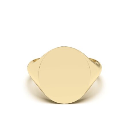 Men's Oval Shaped Comfort Fit Signet Ring
