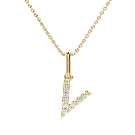"V" Initial Pendant