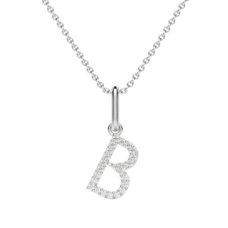 "B" Initial Pendant